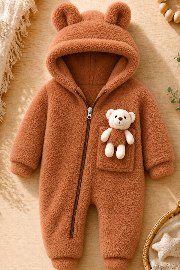 Arzu Design X Kız Ve Erkek Bebek Çocuk Oyuncak Ayıcıklı Tulum