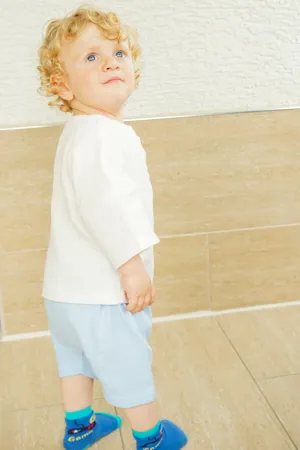 Erkek Kız Bebek Ve Çocuk Şortlu Müslin Ikili Takım