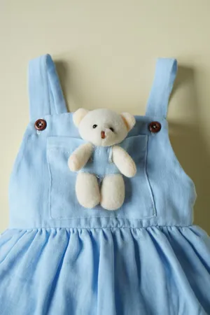 Kız Bebek Oyuncak Ayıcıklı Bahçıvan Çocuk Salopet
