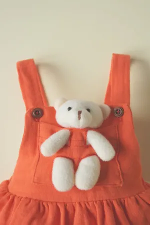 Kız Bebek Oyuncak Ayıcıklı Bahçıvan Çocuk Salopet