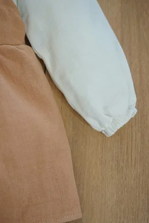 Kız Bebek Ve Çocuk Elbise Müslin Kumaş Ayıcıklı Ikili Takım