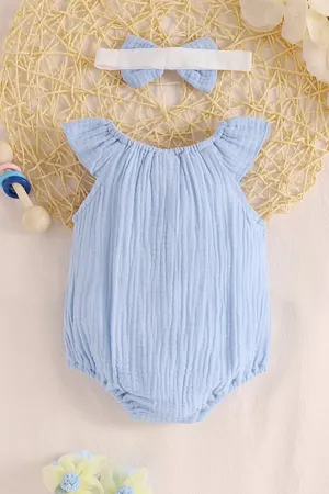 Kız Bebek Ve Çocuk Müslin Tulum