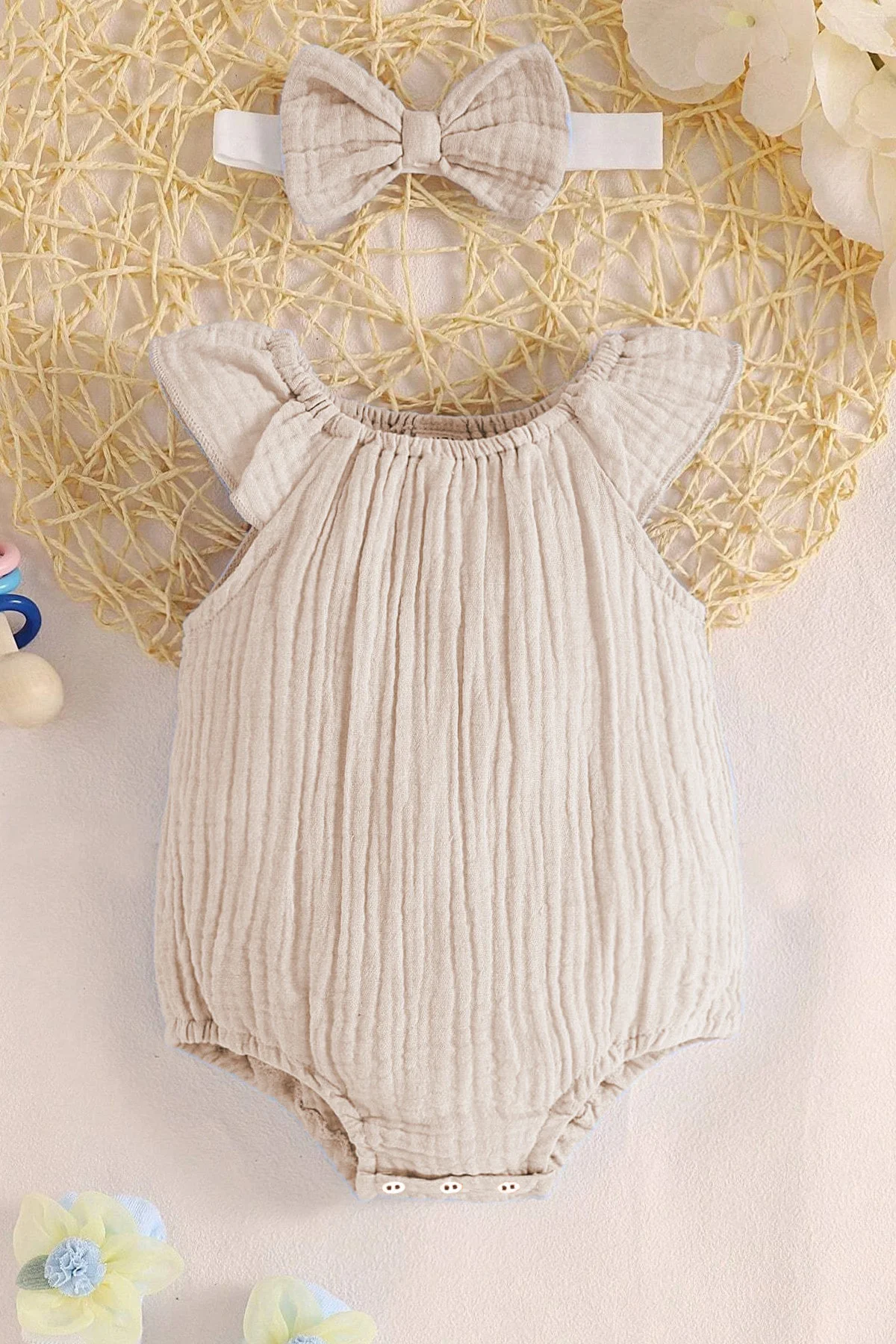 Kız Bebek Ve Çocuk Müslin Tulum