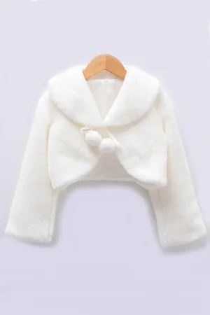 Kız Çocuk Uzun Kollu Peluş Bolero