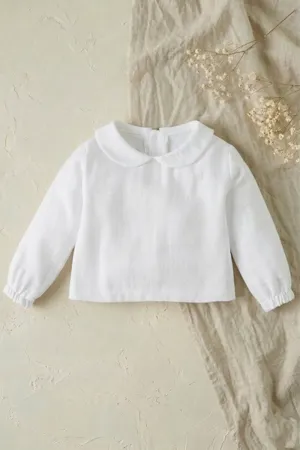 Kız Bebek Ve Çocuk Uzun Kollu Müslin Gömlek