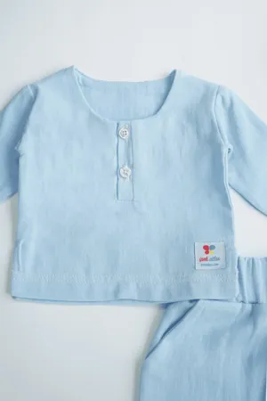 Kız Erkek Bebek Müslin Uzun Kollu Bisiklet Yaka Çocuk Alt Üst Takım
