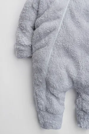 Kız Erkek Bebek Ve Çocuk Fermuarlı Peluş Tavşan Tulum