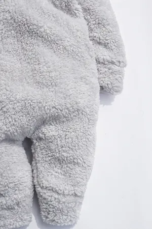 Kız Erkek Bebek Ve Çocuk Kapüşonlu Peluş Astronot Tulum