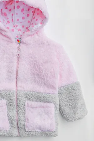 Kız Erkek Bebek Ve Çocuk Müslin Astarlı Ayıcıklı Peluş Mont