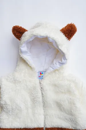 Kız Erkek Bebek Ve Çocuk Müslin Astarlı Ayıcıklı Peluş Mont