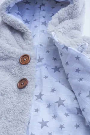 Kız Erkek Bebek Ve Çocuk Müslin Astarlı Ponponlu Kapüşonlu Mont