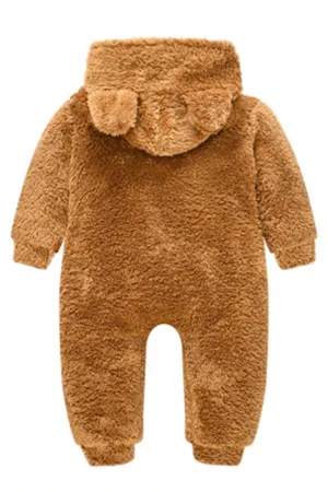 Unisex Ayıcık Peluş Çocuk Tulum