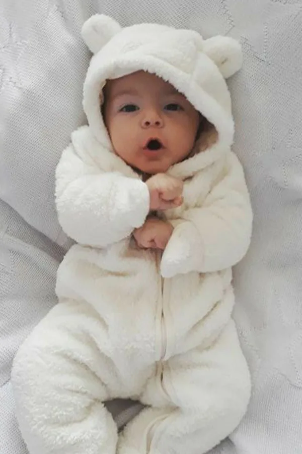 Unisex Ayıcık Peluş Çocuk Tulum