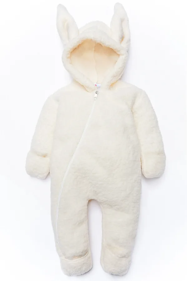 Kız Erkek Bebek Ve Çocuk Peluş Fermuarlı Kışlık Tavşan Tulum