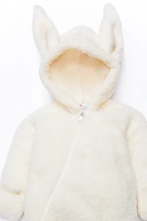 Kız Erkek Bebek Ve Çocuk Peluş Fermuarlı Kışlık Tavşan Tulum