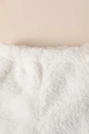 Erkek Kız Bebek Ve Çocuk Peluş Kapüşonlu İkili Takım